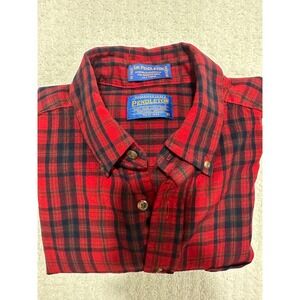 Pendleton Sir Stewart Tartan Plaid Wool Button Up Shirt XL